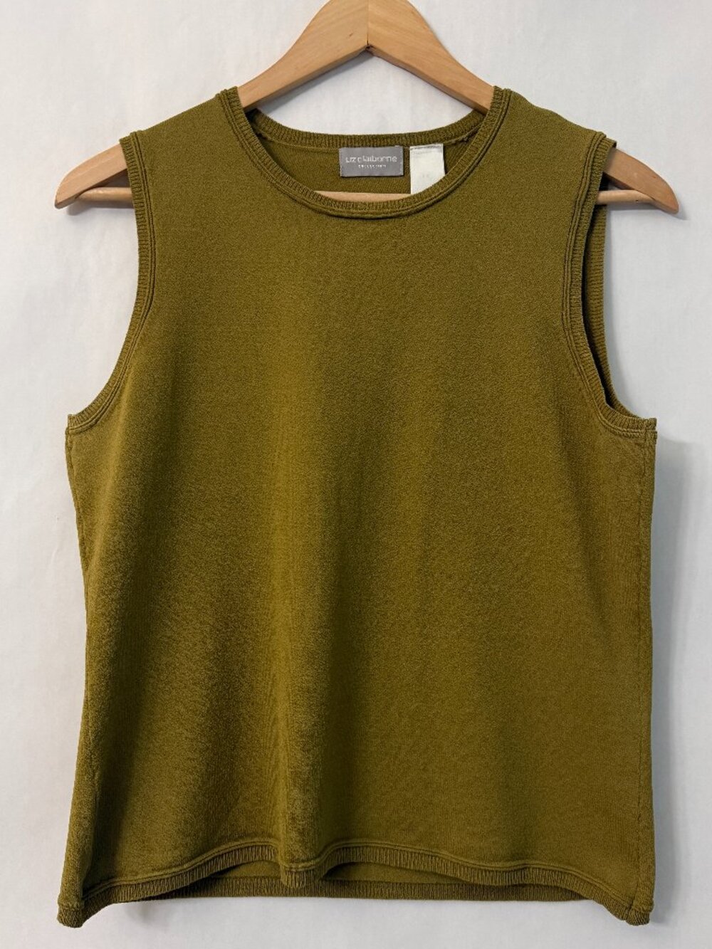 Liz Claiborne Green Knit Pullover Top Size M